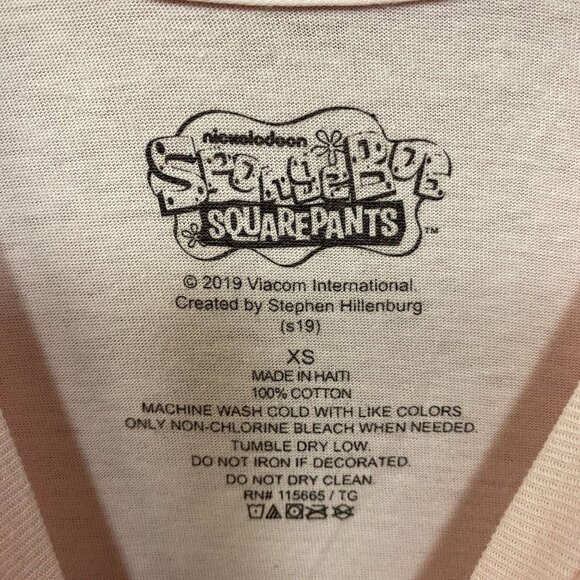 Nickelodeon Spongebob SquarePants Patrick Meme Pink T-Shirt Extra Small - Picture 4 of 4
